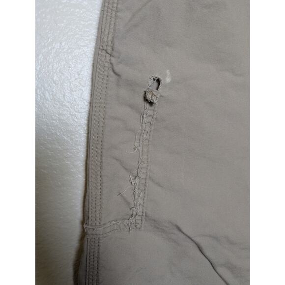 Carhartt Distressed Crop Raw Hem Cargo Tan Pants 31x30 Grunge Urban Utility - Picture 5 of 10